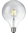 E27 6W dimbare LED filament lamp - G125, DimToWarm, 2000K-4500K, 660lm, helder glas