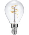 E14 3,2W dimbare LED kogellamp - Slim Flex filament, G45, 320lm, 2200K, helder glas