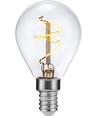 E14 3,2W dimbare LED kogellamp - Slim Flex filament, G45, 320lm, 2200K, helder glas
