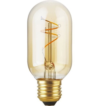 E27 4,2W dimbare Slim Flex LED lamp - 11cm, 2200K, Goud, filament buis