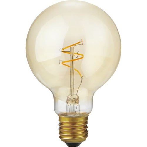 E27 2,9W Slim Flex Filament Globe G80 - 250lm, 2200K, goud glas, dimbaar