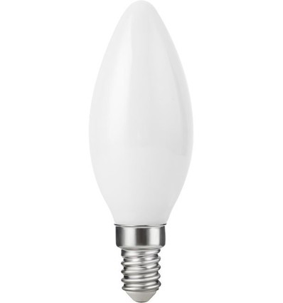 E14 2,5W dimbare LED kogellamp - Filament, C35, 250lm, 2500K, opaal glas