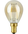 E14 2,9W dimbare LED kogellamp - G45, filament, 2200K, goud glas, 250lm