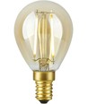 E14 2,9W dimbare LED kogellamp - G45, filament, 2200K, goud glas, 250lm