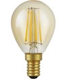 E14 4,7W dimbare LED kogellamp - G45, filament, 2200K, goud glas, 470lm