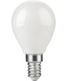 E14 4,7W dimbare LED kogellamp - G45, filament, opaal glas, 2500K, 470lm