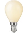 E14 4,7W dimbare LED kogellamp - G45, filament, opaal glas, 2500K, 470lm