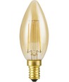 E14 2,9W dimbare LED kogellamp - Filament, 250lm, 2200K, goud glas, C35 kaars