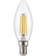 E14 4,7W dimbare LED kogellamp - C35, filament, helder, 2700K