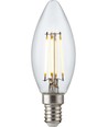 E14 4,7W dimbare LED kogellamp - C35, filament, helder, 2700K