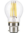 B22d 4,7W dimbare LED kogellamp - G45, filament, helder glas, 2700K