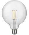 E27 7W dimbare LED filament lamp - G125, 806lm, 2500K, helder glas