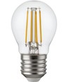 E27 4,7W dimbare LED kogellamp - G45, filament, helder glas, 2700K