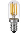 E12 2,5W dimbare LED lamp - 6cm, filament, helder glas, 2500K