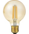 E27 6,5W dimbare LED globe lamp - G80, 550lm, filament, 2200K, goud glas