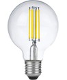 E27 6W dimbare LED filament lamp - G80, 550lm, 2500K, helder glas