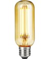 E27 6,5W dimbare LED buislamp - 13cm, filament, 2200K, goud glas