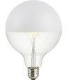 E27 6,5W dimbare LED globe lamp - G125, kopspiegel zilver, filament, 2500K