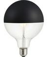E27 6,5W dimbare LED globe - G125, kopspiegel zwart, filament, 2500K, 470lm