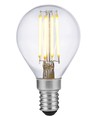 E14 4W dimbare LED kogellamp - G45, filament, 2200K, helder glas