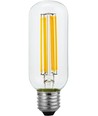 E27 6,5W dimbare LED filament buislamp - 13cm, 2500K, helder glas, 600lm