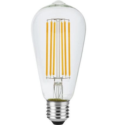 E27 5,5W dimbare LED filamentlamp - ST64 Rustika, 460lm, 2200K, helder glas