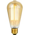E27 6,5W dimbare LED filamentlamp - ST64 Rustika, 2200K, goud glas, 550lm