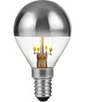 E14 4W dimbare LED kogelkopspiegel - G45, filament, 2500K, zilveren kop, 260lm