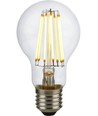 E27 8W dimbare LED lamp - A60, filament, 806lm, helder glas, 2500K