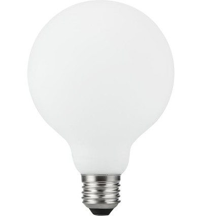 E27 5,5W dimbare LED lamp - G95, filament, mat wit, 550lm, 2500K