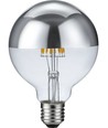 E27 6,5W dimbare LED kopspiegel Globe G95 - filament, 2500K, kopspiegel zilver, 470lm