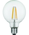 E27 8W dimbare LED globe lamp - G95, filament, 2500K, helder glas, 740lm