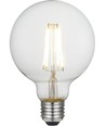 E27 8W dimbare LED globe lamp - G95, filament, 2500K, helder glas, 740lm