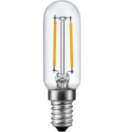 E14 2W dimbare LED lamp - Filament, 8,5cm, 2500K, helder glas
