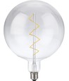 E27 6W XXL Globe LED lamp - G200, spiraal filament, 580lm, dimbaar, helder glas