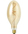 E27 4W dimbare LED lamp - Big Flex Ellipse, 200lm, 2000K, goud glas, filament