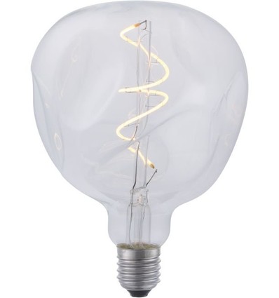 E27 4W XL Flex Mystery LED lamp - G125, filament, dimbaar, 2200K, helder glas
