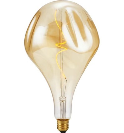 E27 4W XXL Filament LED lamp - A165, Mystery, dimbaar, 2000K, goud glas