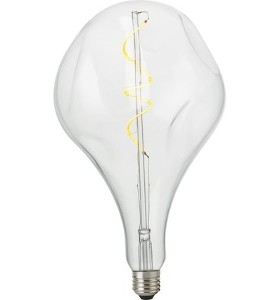 E27 4W XXL Mystery dimbare LED-lamp - A165, 250lm, 2500K, helder glas, filament flex