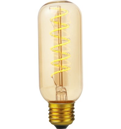 E27 4W dimbare LED lamp - Flex AX Tube, 13cm, 2000K, goud glas, filament