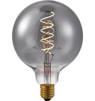 E27 4,5W dimbare LED lamp - G125, Filament Flex, Smoke, 2200K, 150lm
