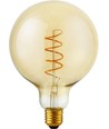 E27 4W dimbare LED filament lamp - G125, Flex Globe, 200lm, 2000K, goud glas