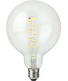 E27 4W dimbare LED filament lamp - G125, Flex Globe, 2200K, 250lm, helder glas
