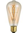 E27 5W dimbare LED-lamp - ST64 Rustika, Flex Double Loop, 2000K, goud glas