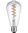 E27 4W dimbare LED Rustika lamp - ST64, Flex Filament, 2200K, helder glas