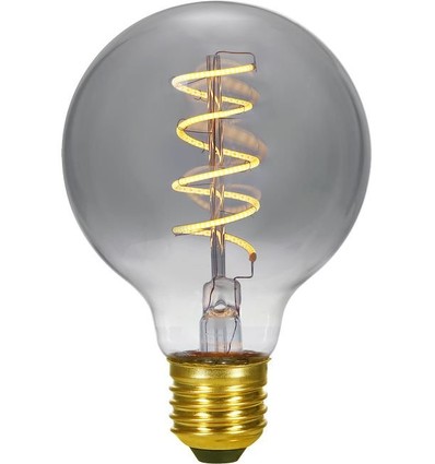 E27 4,5W dimbare LED globe-lamp - G95, rookglas, 2200K