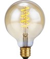 E27 4W dimbare LED filament lamp - G95, Flex Globe, 200lm, 2000K, goud glas