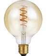 E27 4W dimbare LED filament lamp - G95, Flex Globe, 200lm, 2000K, goud glas