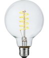 E27 4,5W dimbare LED lamp - G95, Flex Filament, 2200K, helder glas