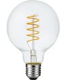 E27 4,5W dimbare LED lamp - G95, Flex Filament, 2200K, helder glas